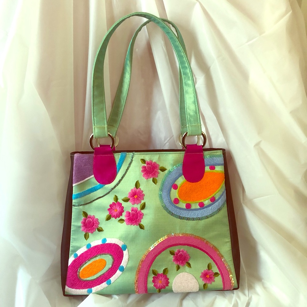 Jazzd Embroidered Purse 100% Silk